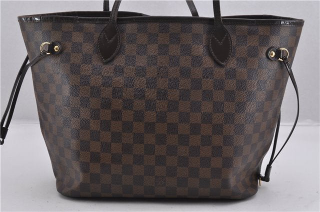 Authentic Louis Vuitton Damier Neverfull MM Shoulder Tote Bag N51105 LV 1348F