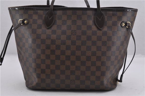 Authentic Louis Vuitton Damier Neverfull MM Shoulder Tote Bag N51105 LV 1348F
