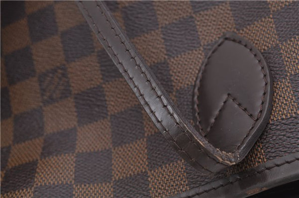 Authentic Louis Vuitton Damier Neverfull MM Shoulder Tote Bag N51105 LV 1348F