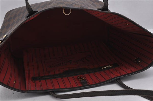 Authentic Louis Vuitton Damier Neverfull MM Shoulder Tote Bag N51105 LV 1348F