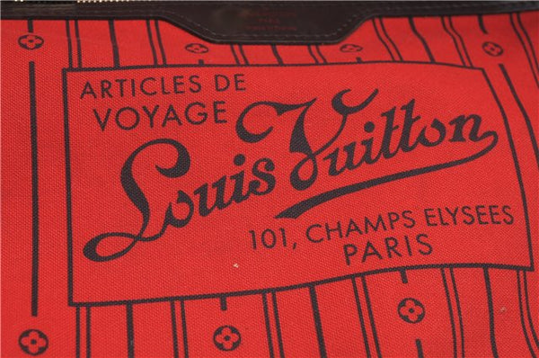 Authentic Louis Vuitton Damier Neverfull MM Shoulder Tote Bag N51105 LV 1348F