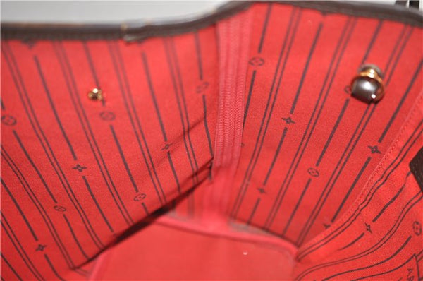 Authentic Louis Vuitton Damier Neverfull MM Shoulder Tote Bag N51105 LV 1348F