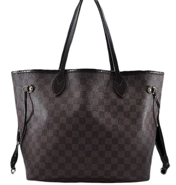 Authentic Louis Vuitton Damier Neverfull MM Shoulder Tote Bag N51105 LV 1379E