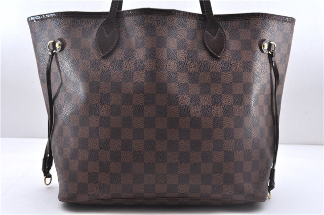 Authentic Louis Vuitton Damier Neverfull MM Shoulder Tote Bag N51105 LV 1379E