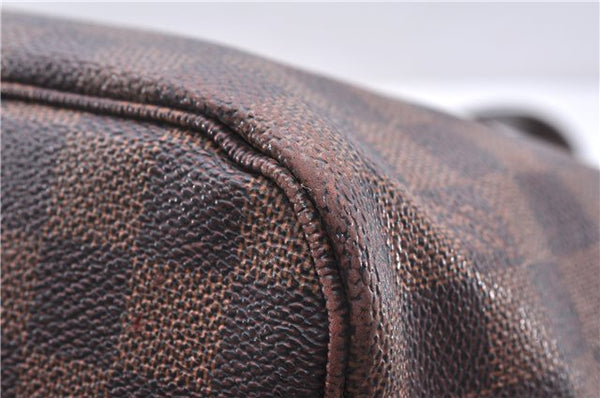 Authentic Louis Vuitton Damier Neverfull MM Shoulder Tote Bag N51105 LV 1379E