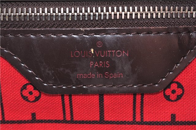 Authentic Louis Vuitton Damier Neverfull MM Shoulder Tote Bag N51105 LV 1379E