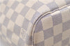 Authentic Louis Vuitton Damier Azur Neverfull PM Tote Bag N51110 LV 1454E