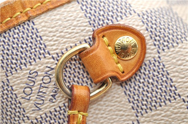 Authentic Louis Vuitton Damier Azur Neverfull PM Tote Bag N51110 LV 1454E