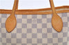 Authentic Louis Vuitton Damier Azur Neverfull PM Tote Bag N51110 LV 1454E