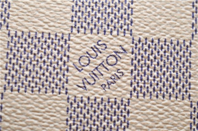 Authentic Louis Vuitton Damier Azur Neverfull PM Tote Bag N51110 LV 1454E