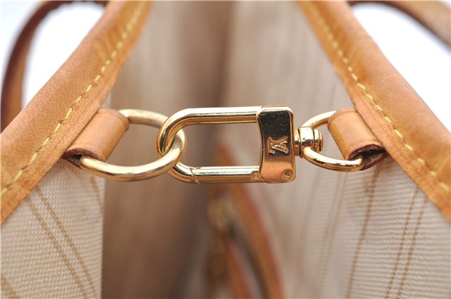 Authentic Louis Vuitton Damier Azur Neverfull PM Tote Bag N51110 LV 1454E