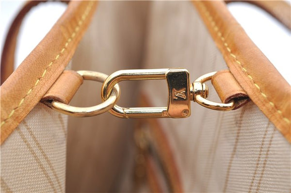 Authentic Louis Vuitton Damier Azur Neverfull PM Tote Bag N51110 LV 1454E