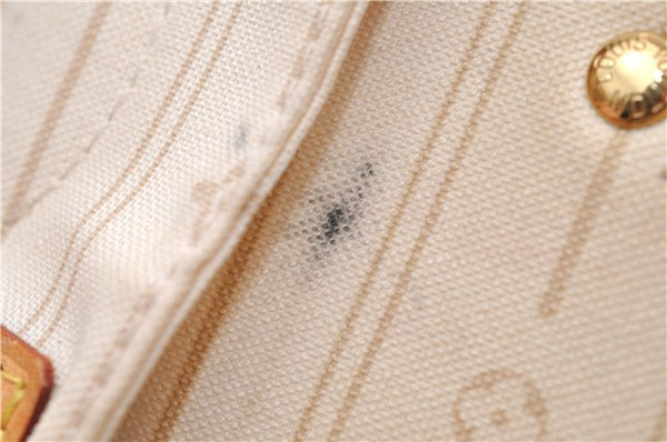 Authentic Louis Vuitton Damier Azur Neverfull PM Tote Bag N51110 LV 1454E