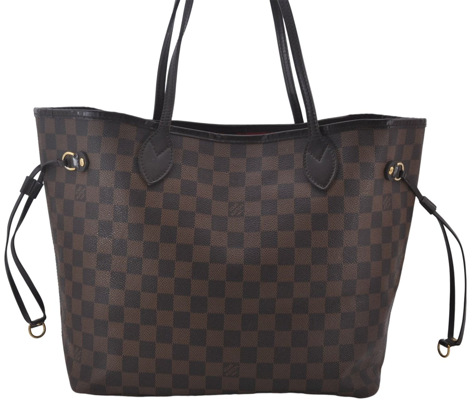 Authentic Louis Vuitton Damier Neverfull MM Shoulder Tote Bag N51105 LV 1500E