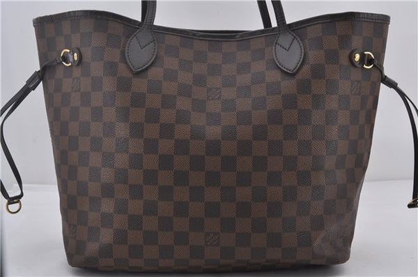 Authentic Louis Vuitton Damier Neverfull MM Shoulder Tote Bag N51105 LV 1500E