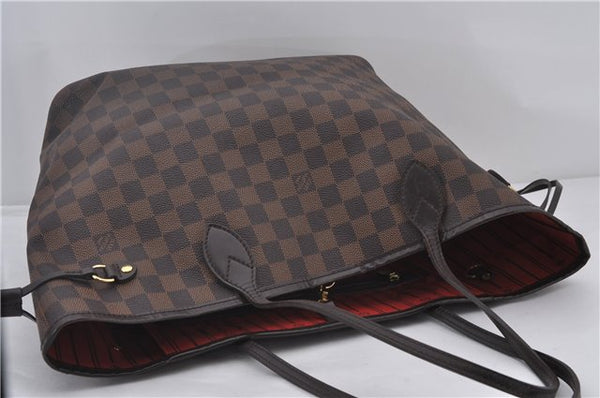 Authentic Louis Vuitton Damier Neverfull MM Shoulder Tote Bag N51105 LV 1500E