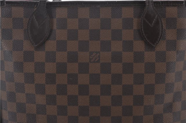 Authentic Louis Vuitton Damier Neverfull MM Shoulder Tote Bag N51105 LV 1500E