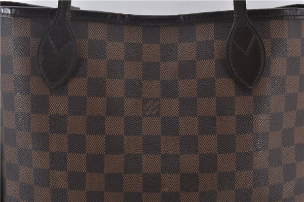 Authentic Louis Vuitton Damier Neverfull MM Shoulder Tote Bag N51105 LV 1500E