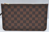 Authentic Louis Vuitton Damier Neverfull Pouch Purse Clutch Bag LV 1598I