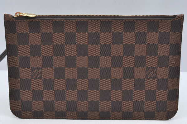 Authentic Louis Vuitton Damier Neverfull Pouch Purse Clutch Bag LV 1598I
