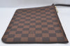 Authentic Louis Vuitton Damier Neverfull Pouch Purse Clutch Bag LV 1598I