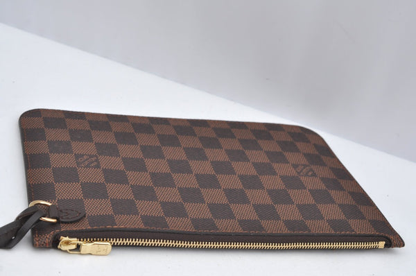 Authentic Louis Vuitton Damier Neverfull Pouch Purse Clutch Bag LV 1598I