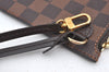 Authentic Louis Vuitton Damier Neverfull Pouch Purse Clutch Bag LV 1598I