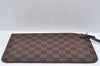 Authentic Louis Vuitton Damier Neverfull Pouch Purse Clutch Bag LV 1598I
