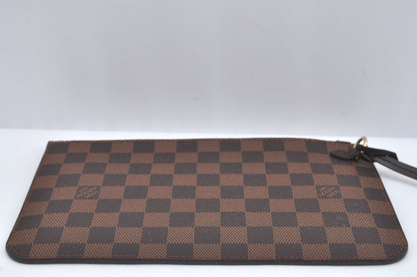 Authentic Louis Vuitton Damier Neverfull Pouch Purse Clutch Bag LV 1598I