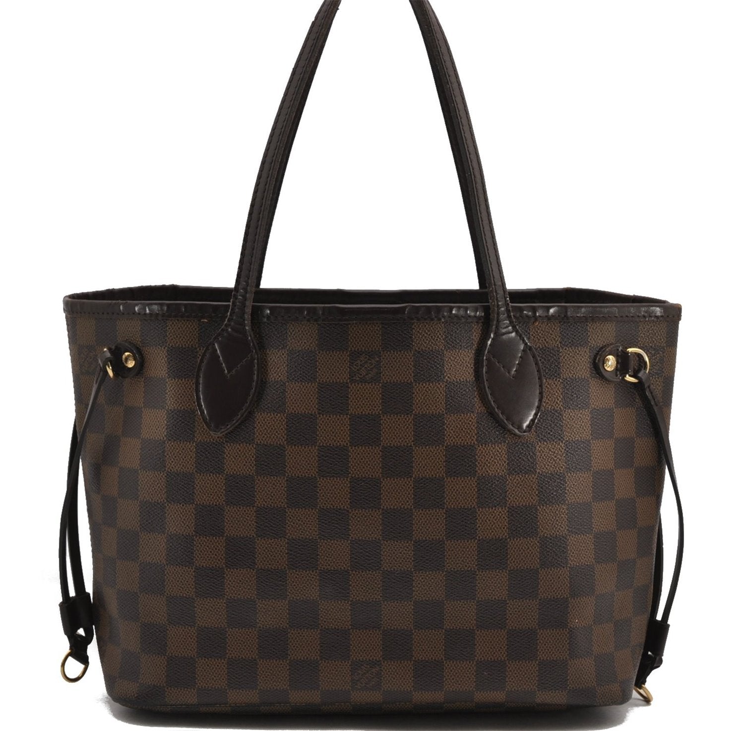 Authentic Louis Vuitton Damier Neverfull PM Shoulder Tote Bag N51109 LV 1642F