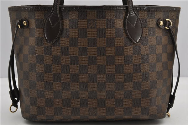 Authentic Louis Vuitton Damier Neverfull PM Shoulder Tote Bag N51109 LV 1642F