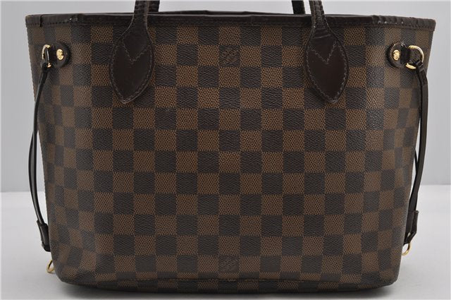 Authentic Louis Vuitton Damier Neverfull PM Shoulder Tote Bag N51109 LV 1642F