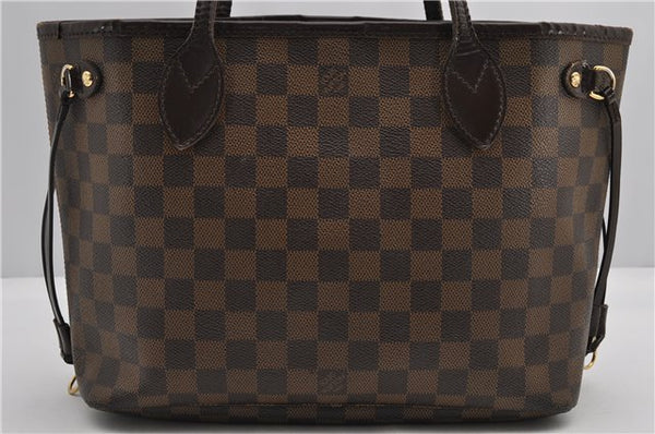 Authentic Louis Vuitton Damier Neverfull PM Shoulder Tote Bag N51109 LV 1642F
