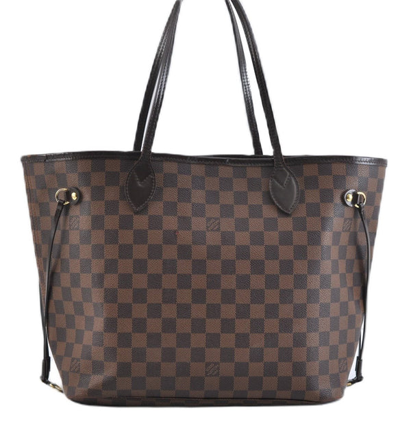 Authentic Louis Vuitton Damier Neverfull MM Shoulder Tote Bag N41358 LV 1664F