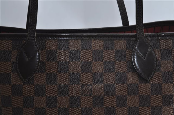Authentic Louis Vuitton Damier Neverfull MM Shoulder Tote Bag N41358 LV 1664F