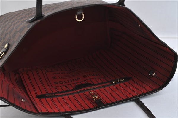 Authentic Louis Vuitton Damier Neverfull MM Shoulder Tote Bag N41358 LV 1664F