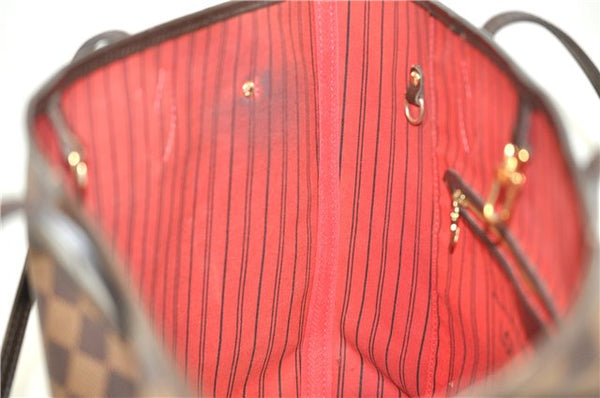 Authentic Louis Vuitton Damier Neverfull MM Shoulder Tote Bag N41358 LV 1664F