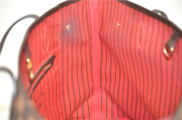 Authentic Louis Vuitton Damier Neverfull MM Shoulder Tote Bag N41358 LV 1664F