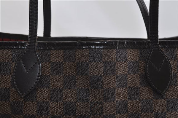 Authentic Louis Vuitton Damier Neverfull MM Shoulder Tote Bag N51105 LV 1707F
