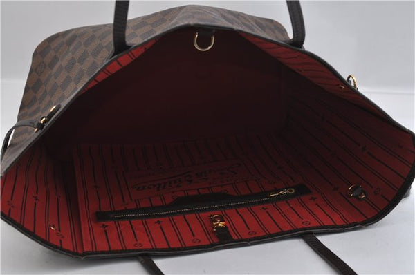 Authentic Louis Vuitton Damier Neverfull MM Shoulder Tote Bag N51105 LV 1707F