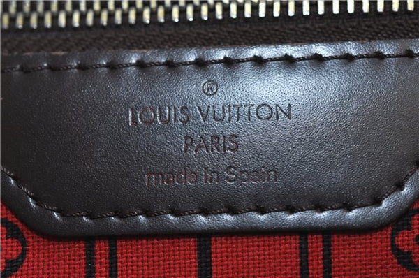 Authentic Louis Vuitton Damier Neverfull MM Shoulder Tote Bag N51105 LV 1707F