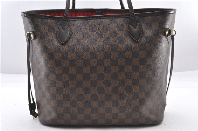 Authentic Louis Vuitton Damier Neverfull MM Shoulder Tote Bag N51105 LV 1838F
