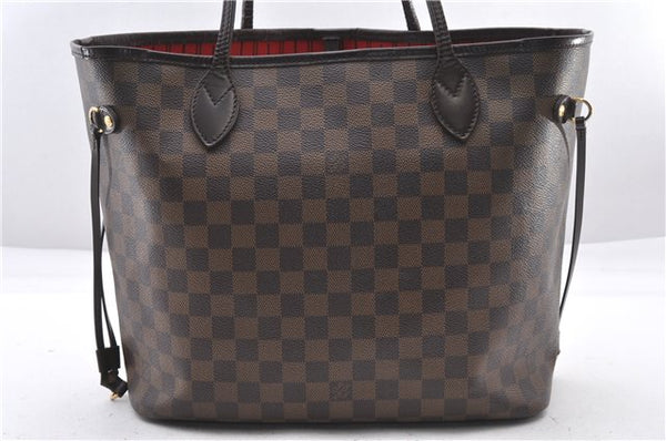 Authentic Louis Vuitton Damier Neverfull MM Shoulder Tote Bag N51105 LV 1838F