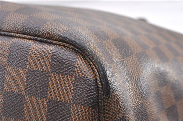 Authentic Louis Vuitton Damier Neverfull MM Shoulder Tote Bag N51105 LV 1838F