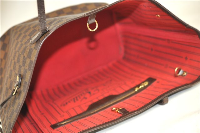 Authentic Louis Vuitton Damier Neverfull MM Shoulder Tote Bag N51105 LV 1838F