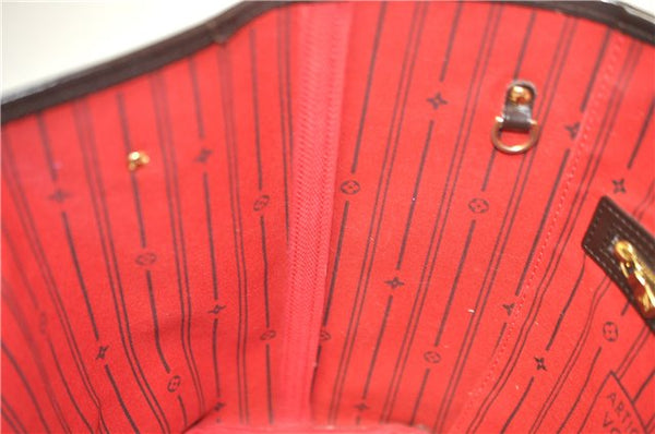 Authentic Louis Vuitton Damier Neverfull MM Shoulder Tote Bag N51105 LV 1838F