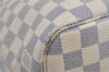 Authentic Louis Vuitton Damier Azur Neverfull PM Tote Bag N51110 LV 2034F