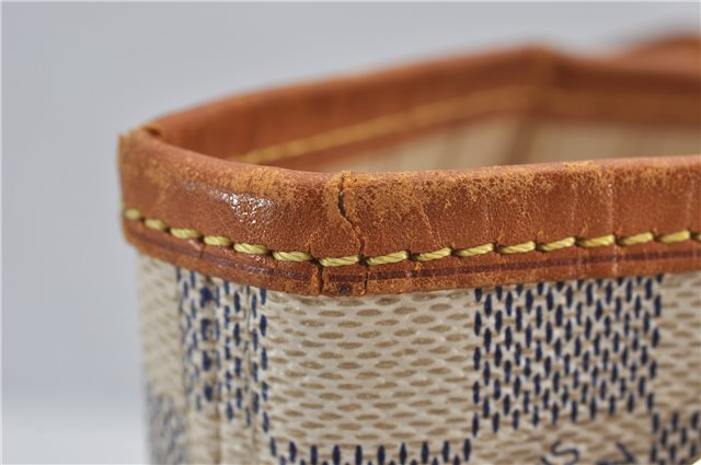 Authentic Louis Vuitton Damier Azur Neverfull PM Tote Bag N51110 LV 2034F