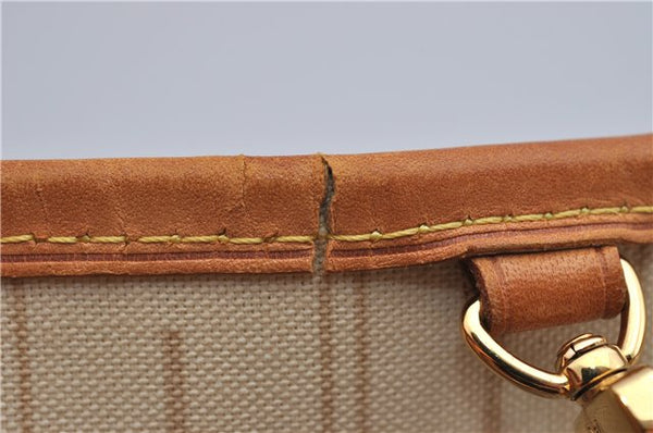 Authentic Louis Vuitton Damier Azur Neverfull PM Tote Bag N51110 LV 2034F