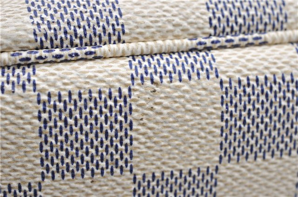 Authentic Louis Vuitton Damier Azur Neverfull PM Tote Bag N51110 LV 2034F